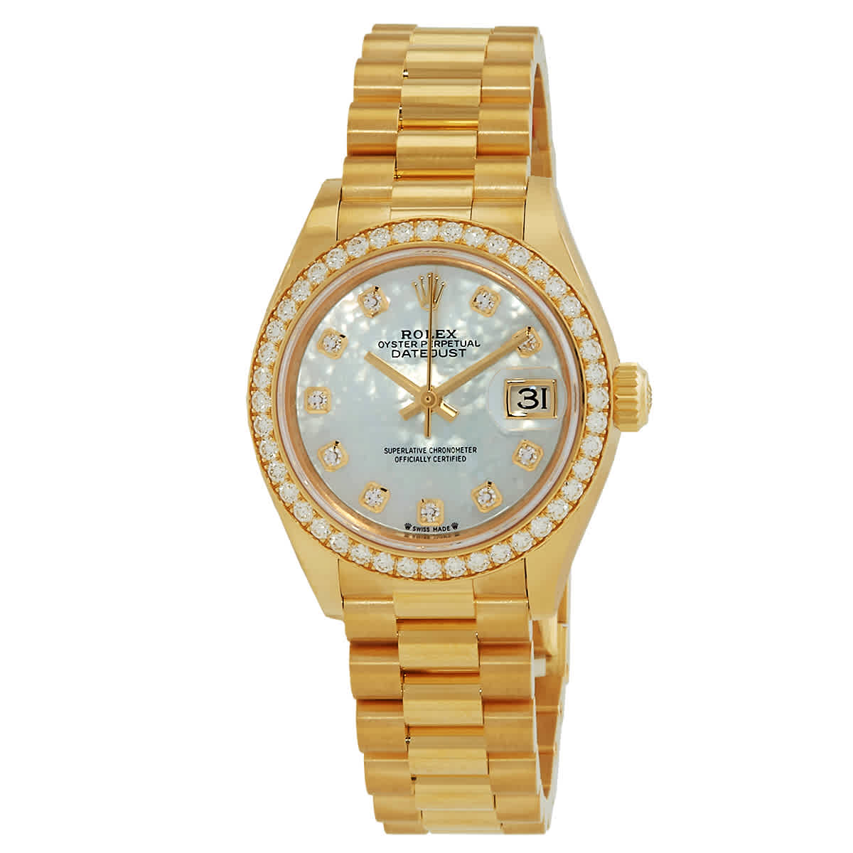 Rolex LadyDatejust Mother Of Pearl Dial Automatic 18 Carat Yellow Gold Watch 279138MDP