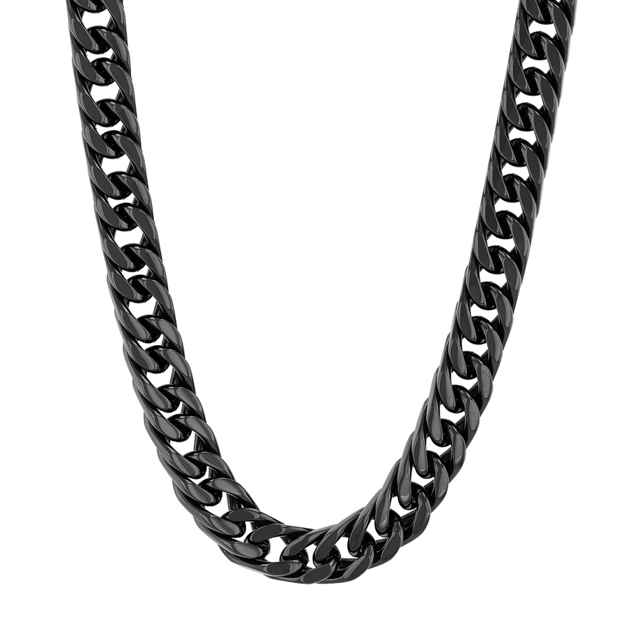Robert Alton Stainless Steel Curb Link Mens Black Chain 57$