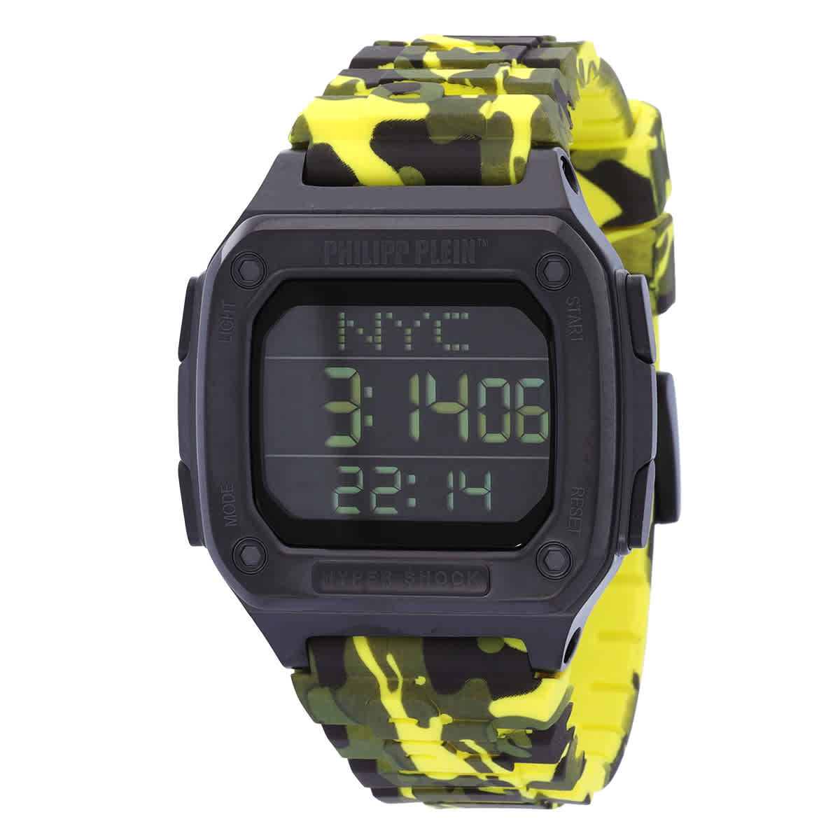 Philipp Plein Hyper Shock Quartz Digital Black Dial Unisex Watch PWHAA1722 99$