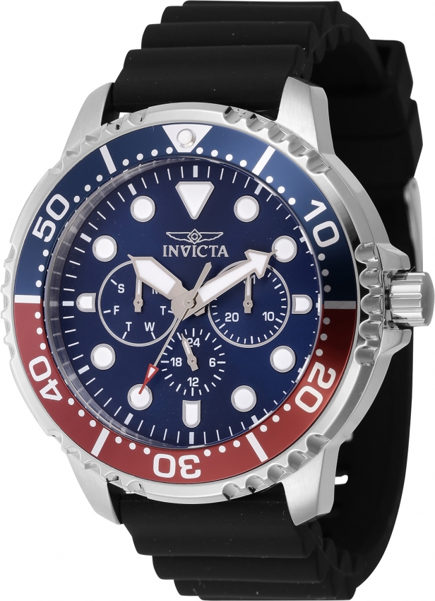 Invicta Pro Diver GMT Date Quartz Blue Dial Pepsi Bezel Men's Watch 47231