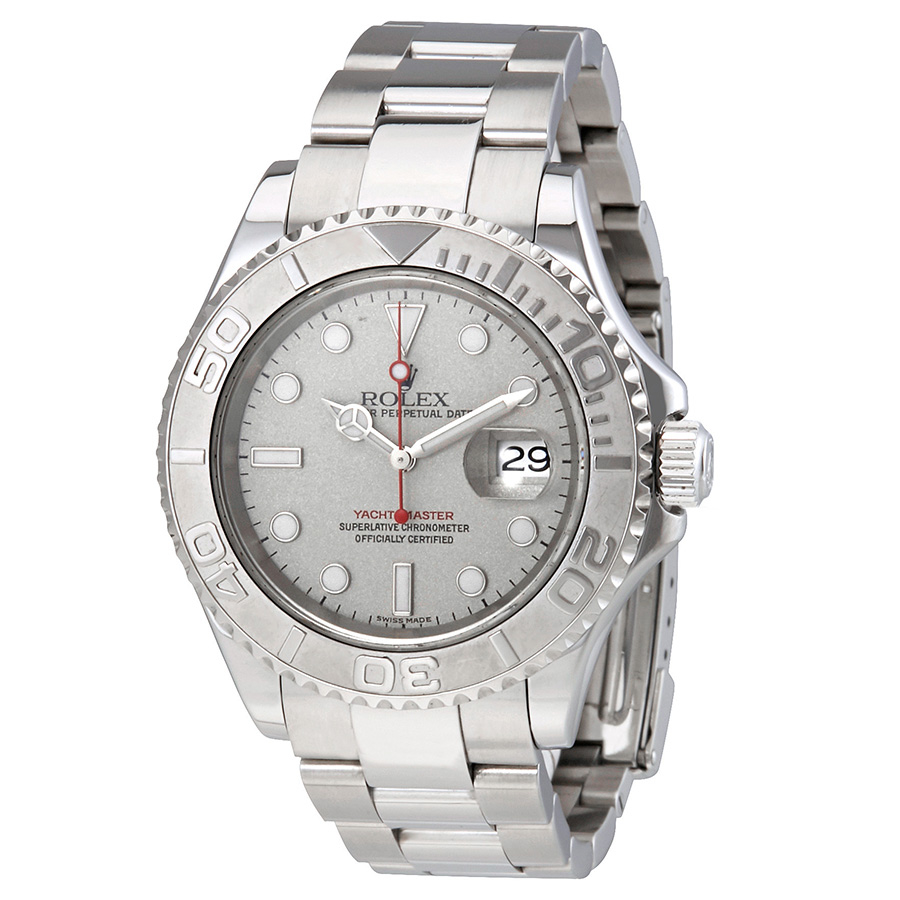 PreOwned Rolex Oyster Perpetual YachtMaster Steel with Platinum Mens Watch 16622