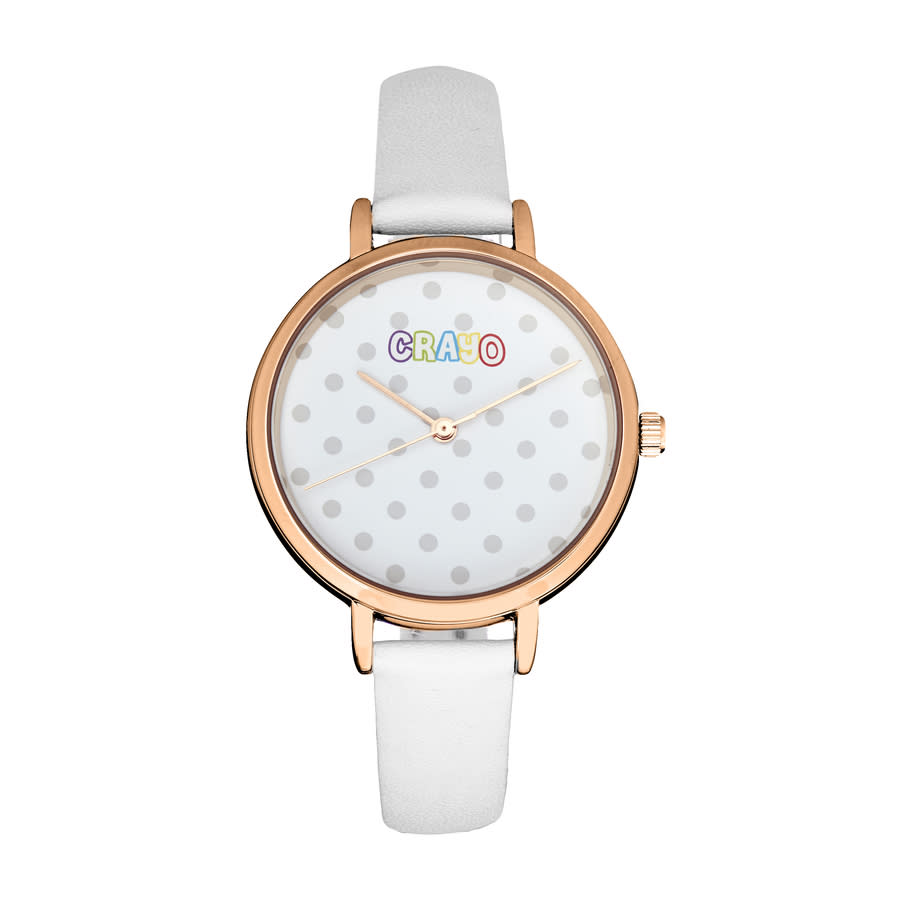 Crayo Dot Quartz White Dial Unisex Watch CRACR5905