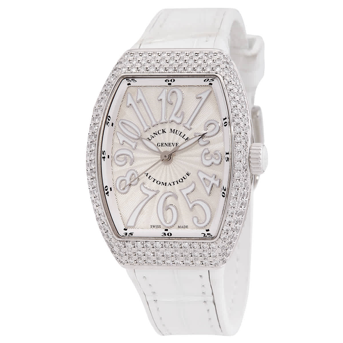 Franck Muller Vanguard Automatic Moon Phase Diamond Silver Dial Unisex Watch V 32 SC AT FO D AC BC 13500$