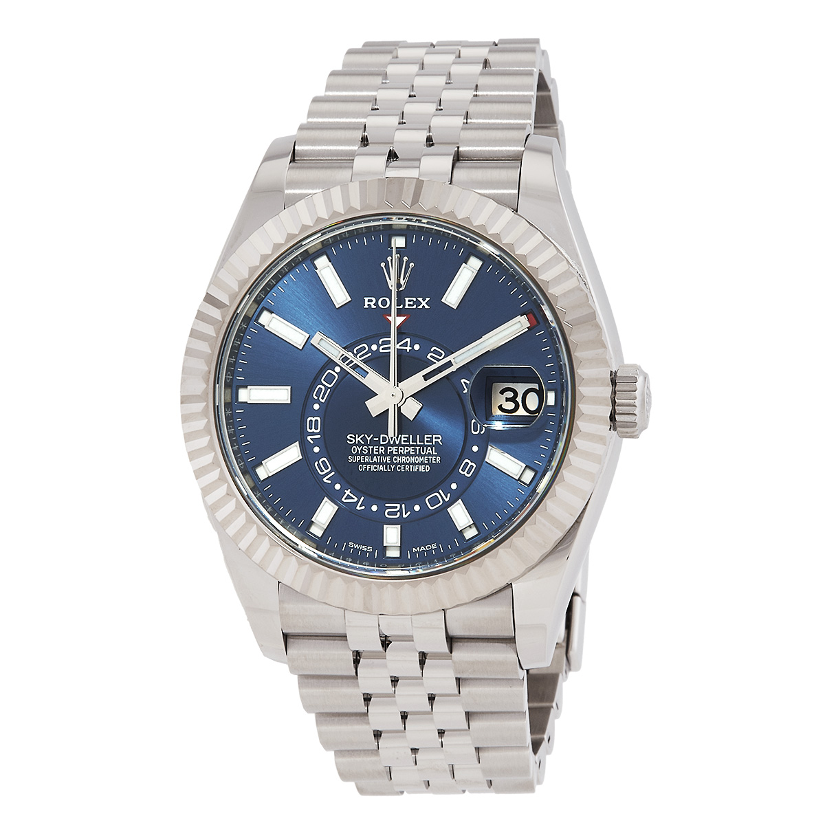 Preowned Rolex Sky Dweller GMT Automatic Blue Dial Mens Watch 326934BLSJ