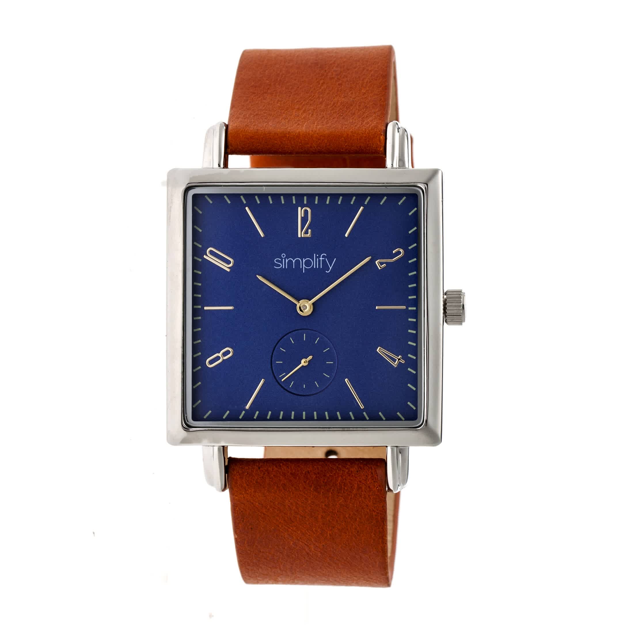 Simplify The 5000 Navy Dial Brown Leather Watch SIM5004 255$
