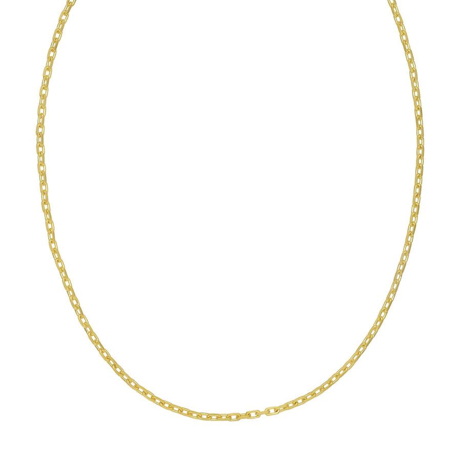 Tresorra Sterling Silver Gold Plated French Cable Chain Necklace - 2.8mm