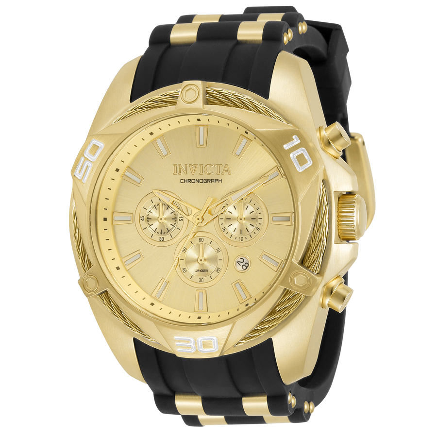 Invicta Bolt Chronograph Quartz Gold Dial Mens Watch 34142 88$