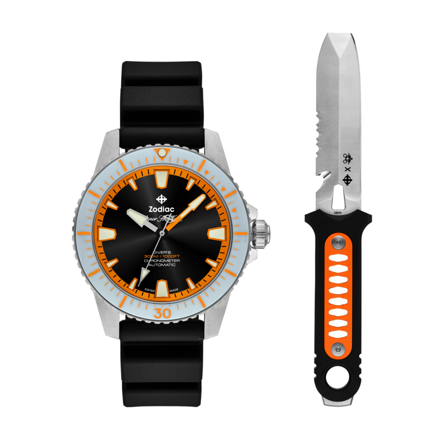 Zodiac Pro-Diver Automatic Black Dial Mens Watch ZO3652