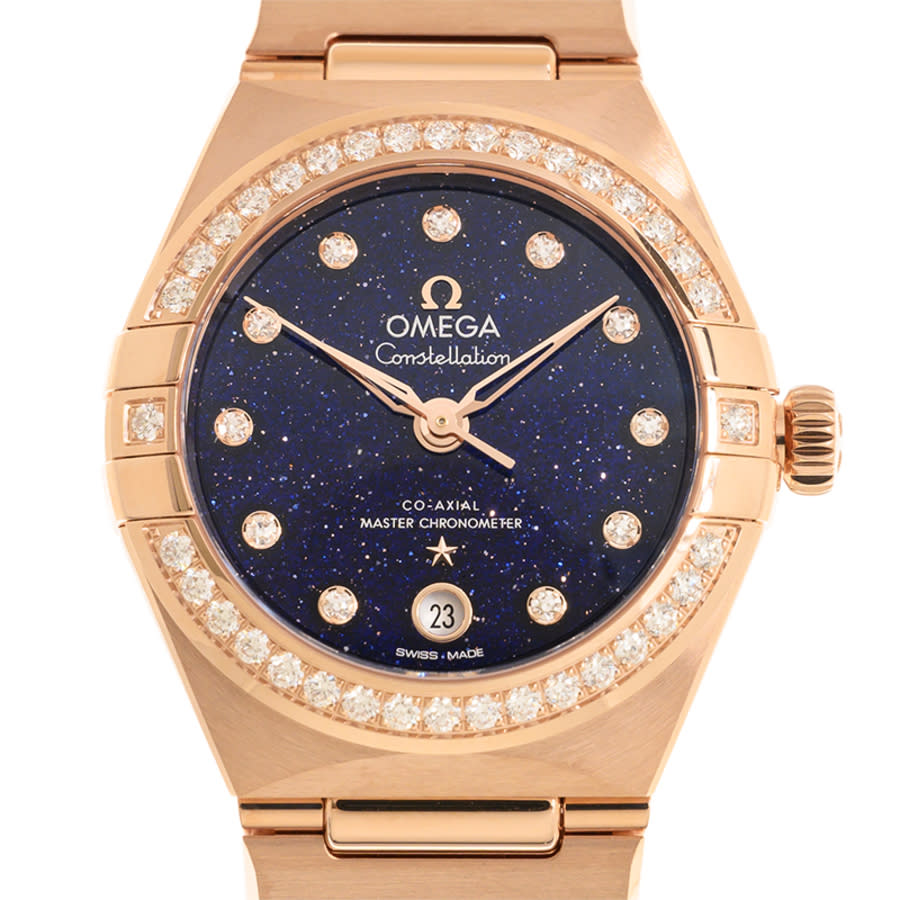 Omega Constellation Automatic Chronometer Diamond Blue Dial Ladies Watch 13155292053003
