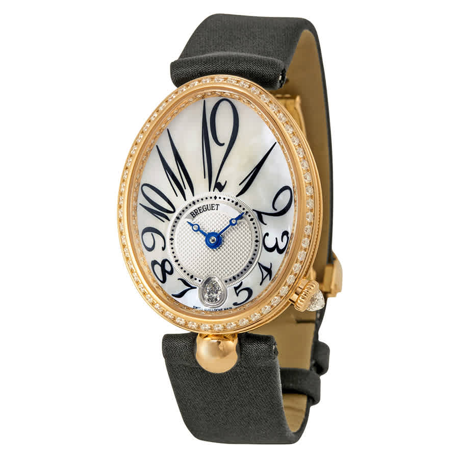 Breguet Reine de Naples Mother of Pearl Dial 18kt Rose Gold Black Ladies Diamond Watch 8918BR58864D00D 25295$