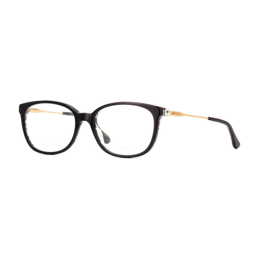 Jimmy Choo Ladies Black Rectangular Eyeglass Frames JC302 07T300