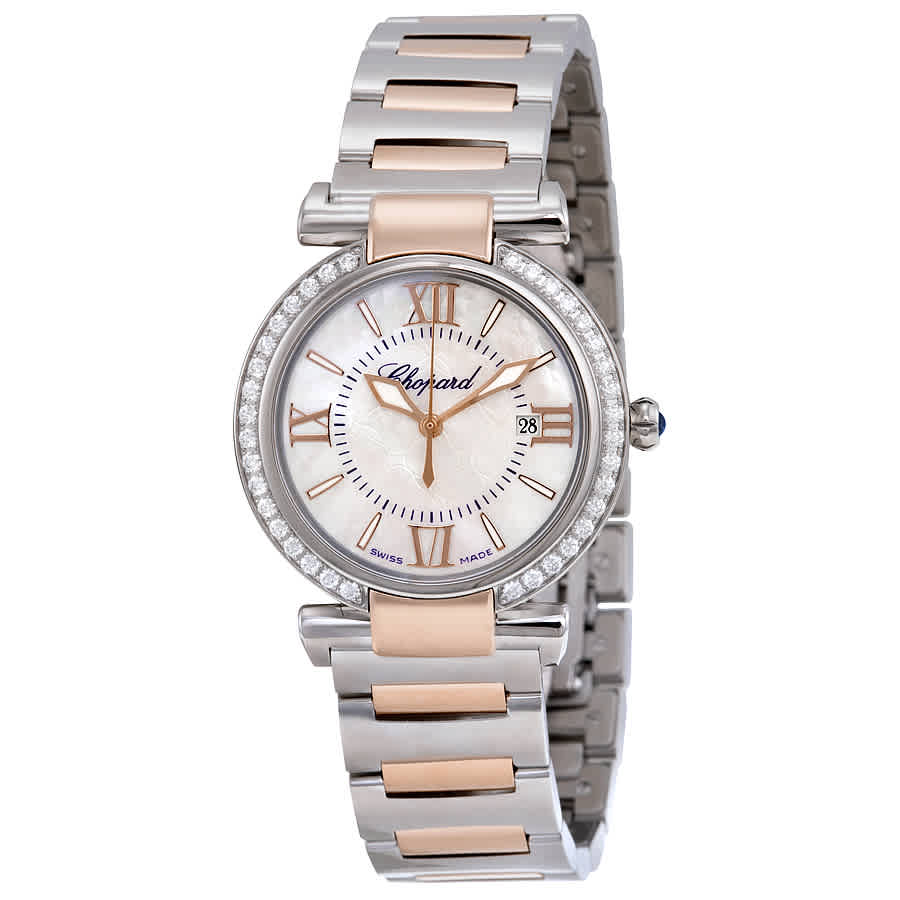 Chopard Imperiale Mother of Pearl Dial Steel and 18kt Rose Gold Ladies Watch 388541-6004 9195$