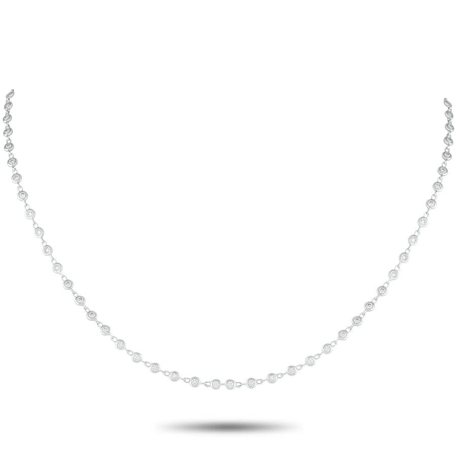 LB Exclusive 18K White Gold 1.90ct Diamond Necklace ANK 13912 16