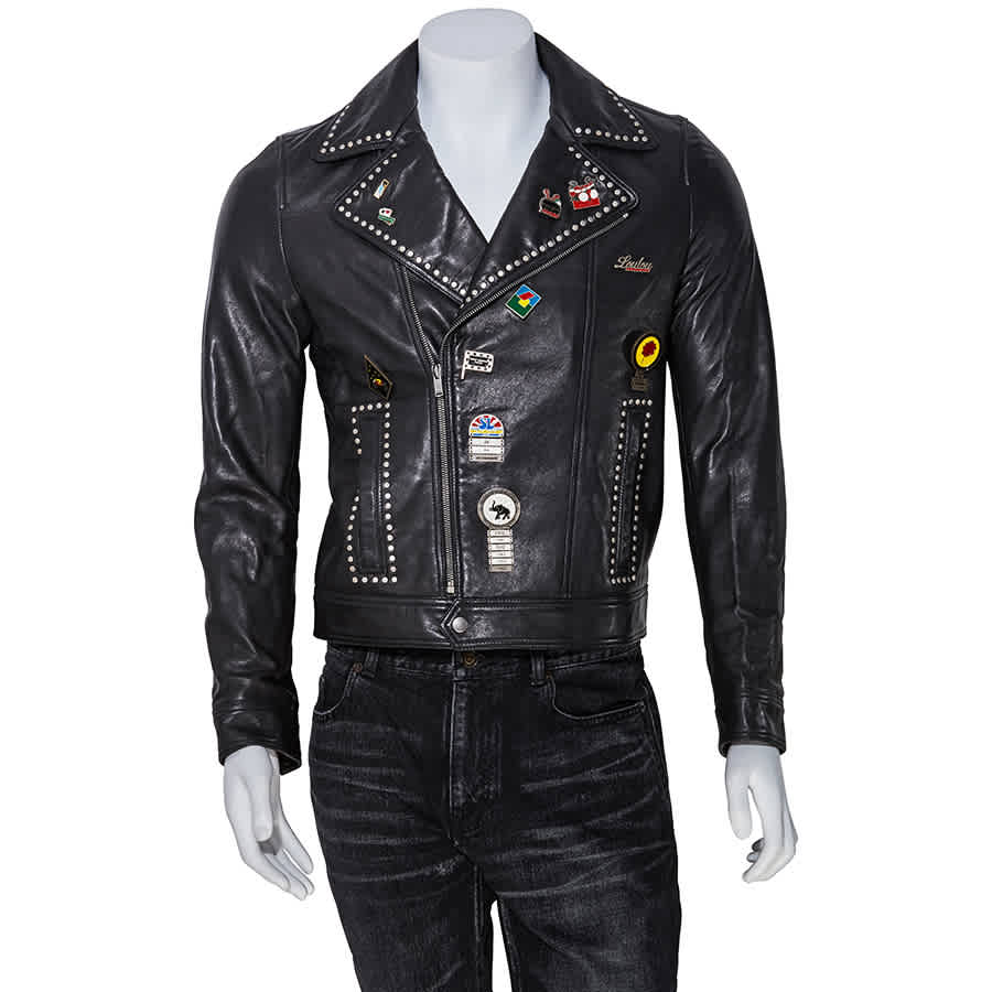saint laurent studded leather jacket