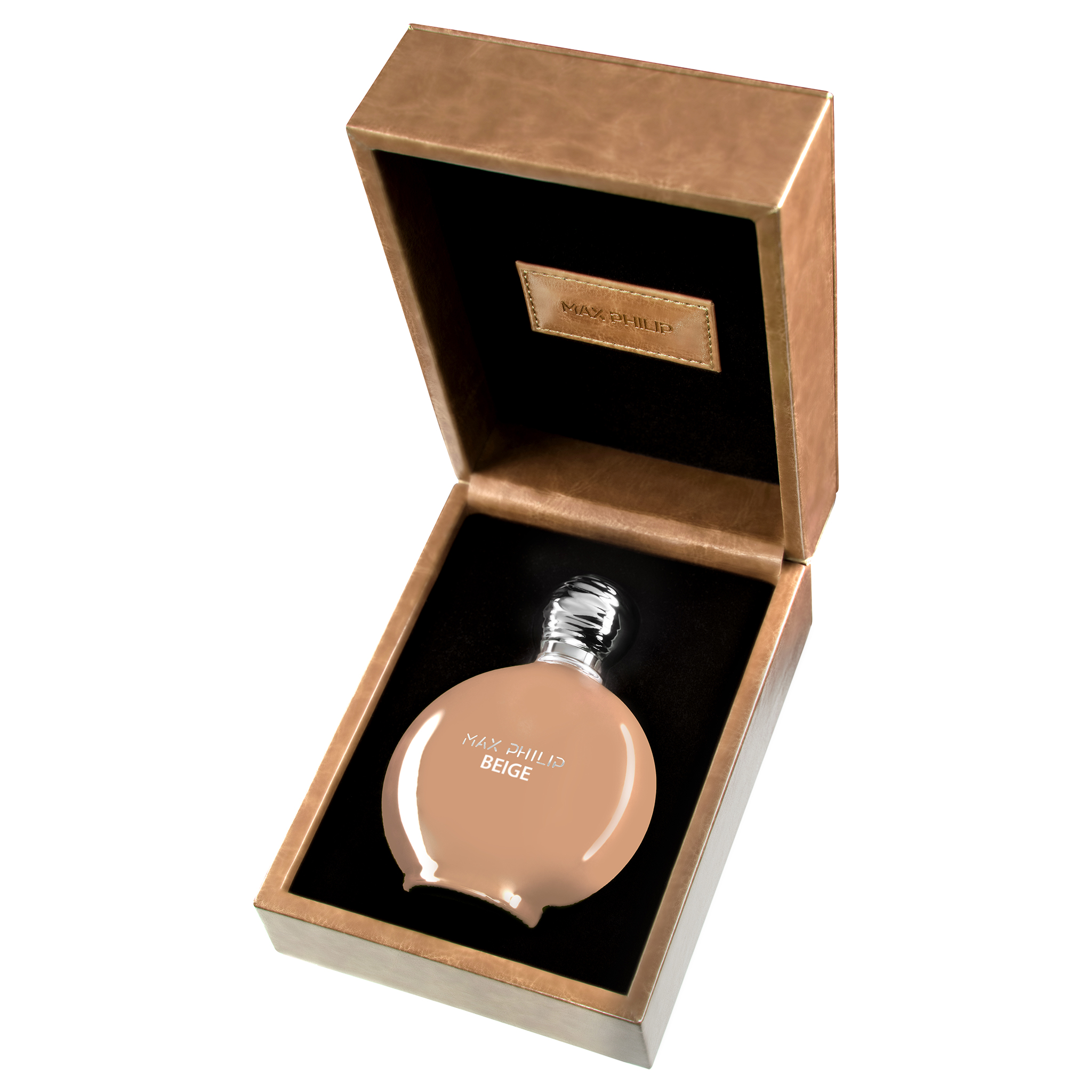 Max Philip Unisex Beige EDP 3.4 oz + Leather Box Fragrances 795847835488