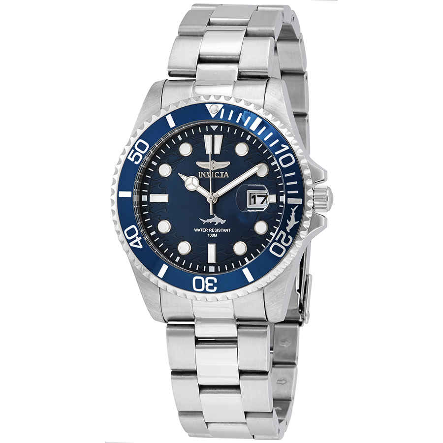 Invicta Pro Diver Quartz Blue Dial Stainless Steel Men's Watch 30019 eBay