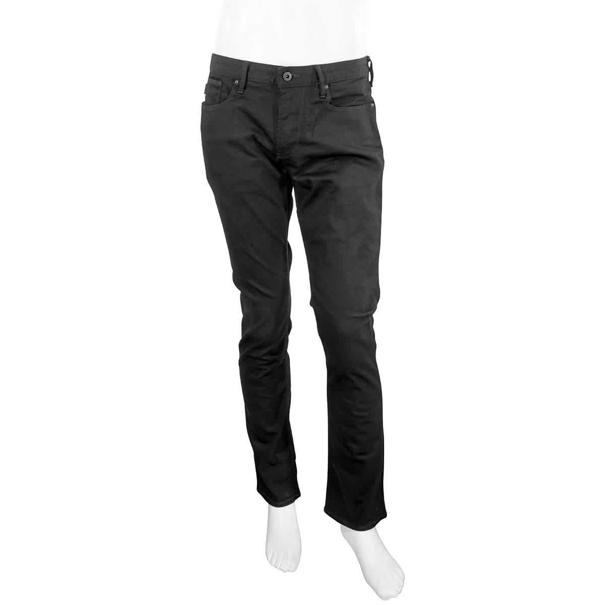 mens black slim fit armani jeans