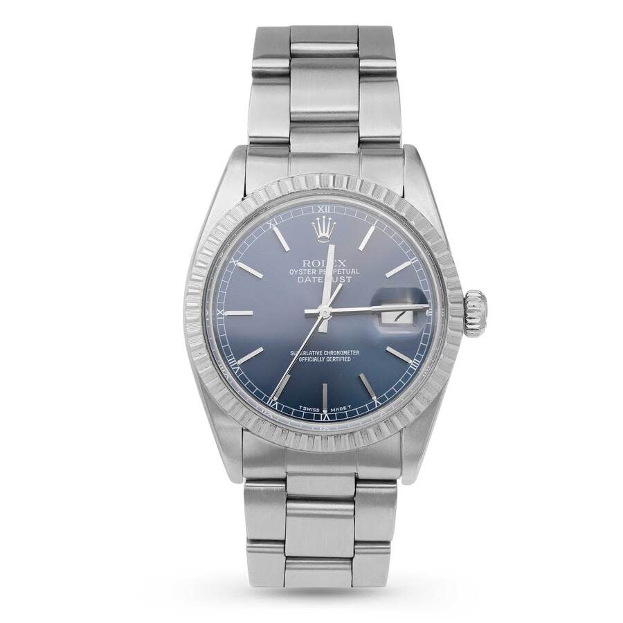 Preowned Rolex Datejust Automatic Chronometer Blue Dial Unisex Watch 16030 BLSO