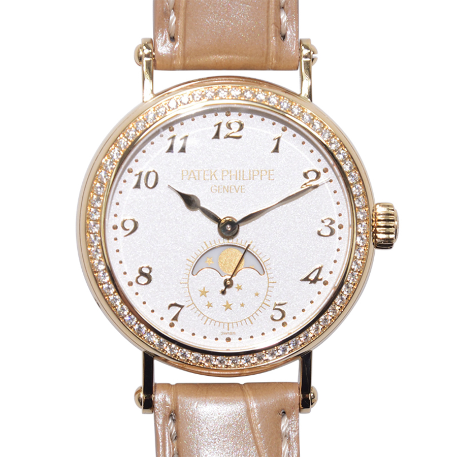 Patek Philippe Hand Wind Diamond White Dial Watch 7121J001