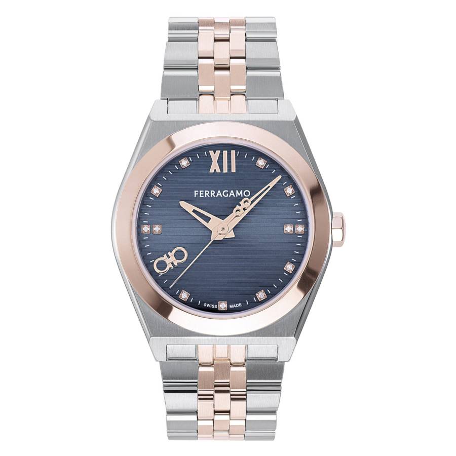 Ferragamo Vega Quartz Diamond Blue Dial Mens Watch SFKI00824 649$