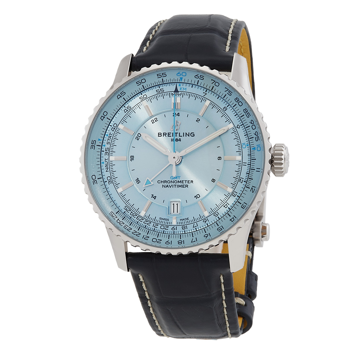 Preowned Breitling Navitimer GMT Automatic Blue Dial Mens Watch A32310171C1P1