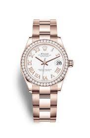 Rolex Datejust 31 Automatic White Dial Ladies 18 ct Everose Gold Oyster Watch 278285WRO