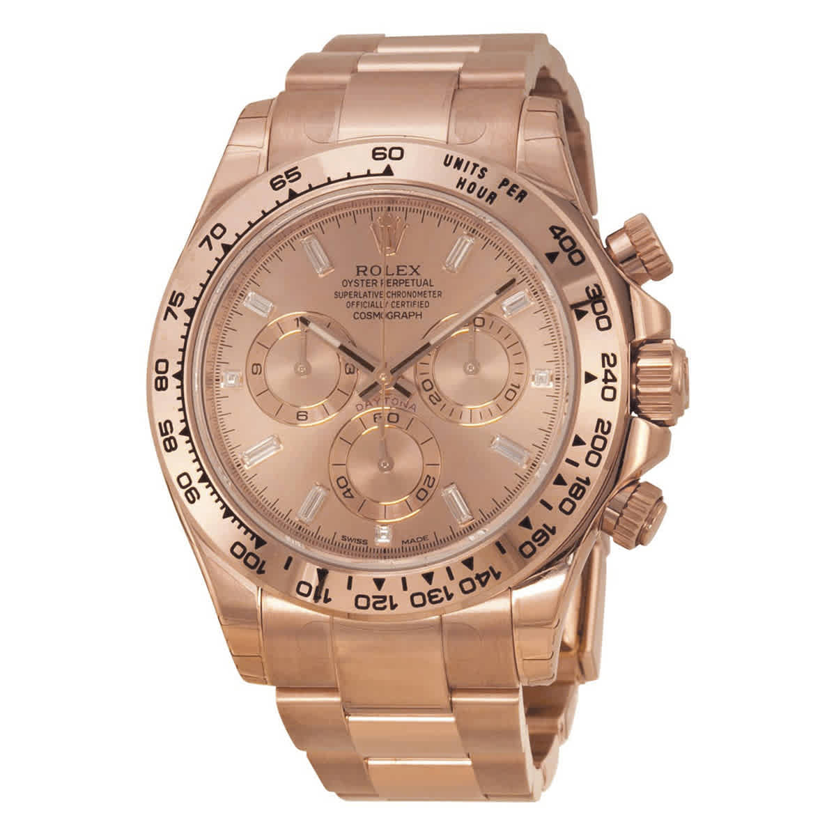 Rolex Cosmograph Daytona Pink Gold Dial 18K Everose Gold Oyster Bracelet Automatic Mens Watch 116505PKDO