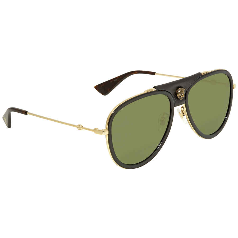 gucci green aviator sunglasses