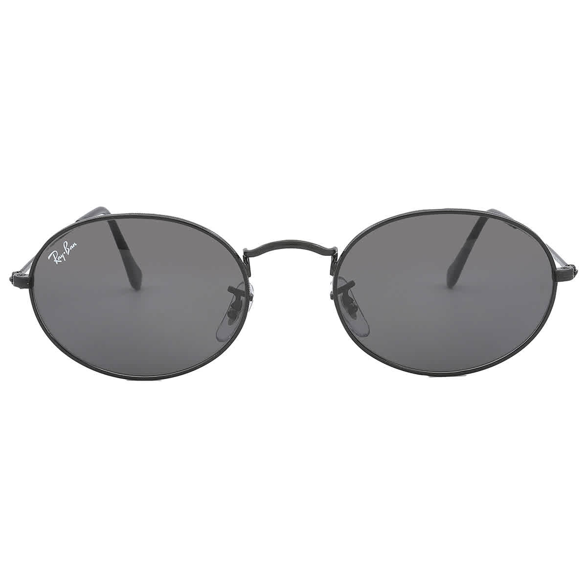 Ray-Ban Unisex Sunglass Oval Metal -  Frame color: Black, Lens color: Dark Grey