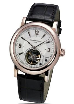 Frederique Constant White Skeleton Dial Black Leather Mens Watch FC-930AS4H9 10460$