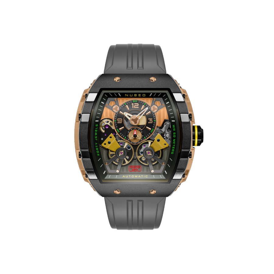 Nubeo Magellan Automatic Rose Gold Dial Mens Watch NB-6100-06