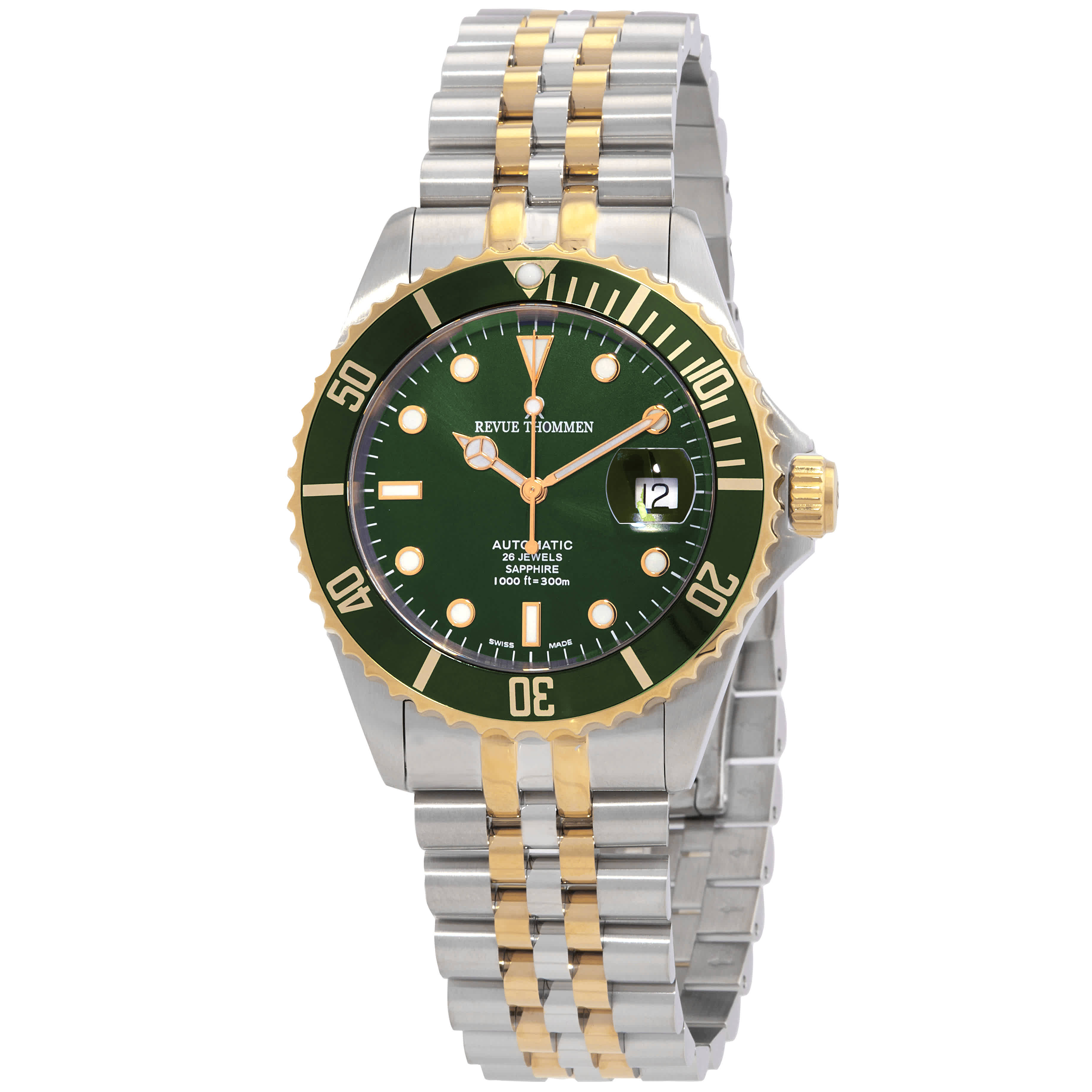 Revue Thommen Diver Automatic Green Dial Mens Watch 17571.2244