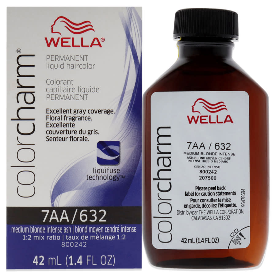 Wella Unisex Color Charm Permanent Liquid Hair Color 142 Oz 7aa 632 Medium Blonde Intense Ash Hair Care 070018105783 12$