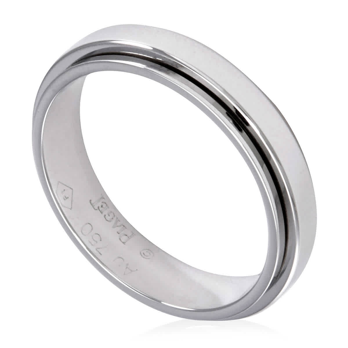 Piaget Possession Unisex 18k White Gold Ring, Size 51