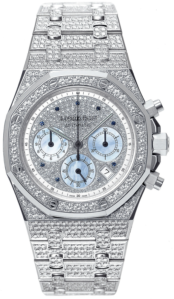 Audemars Piguet Royal Oak Chronograph Diamond Pave White Gold Mens Watch 25978BCZZ1190BC01 184320$