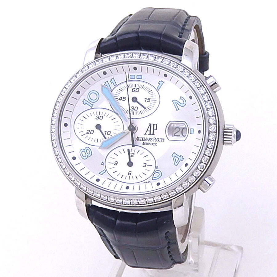 Pre-owned Audemars Piguet Millenary Chronograph Silver Dial Ladies Watch 26018STZZD007CR01 7841$