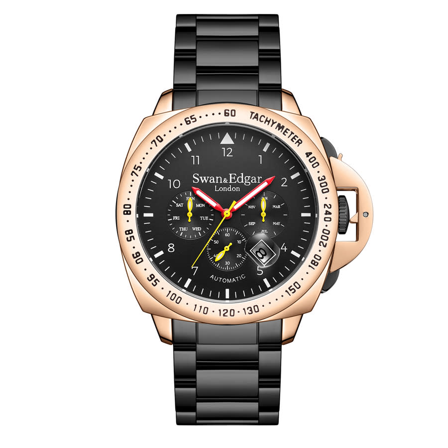 Swan Edgar Grand Speed Automatic Black Dial Mens Watch SE01092 170$