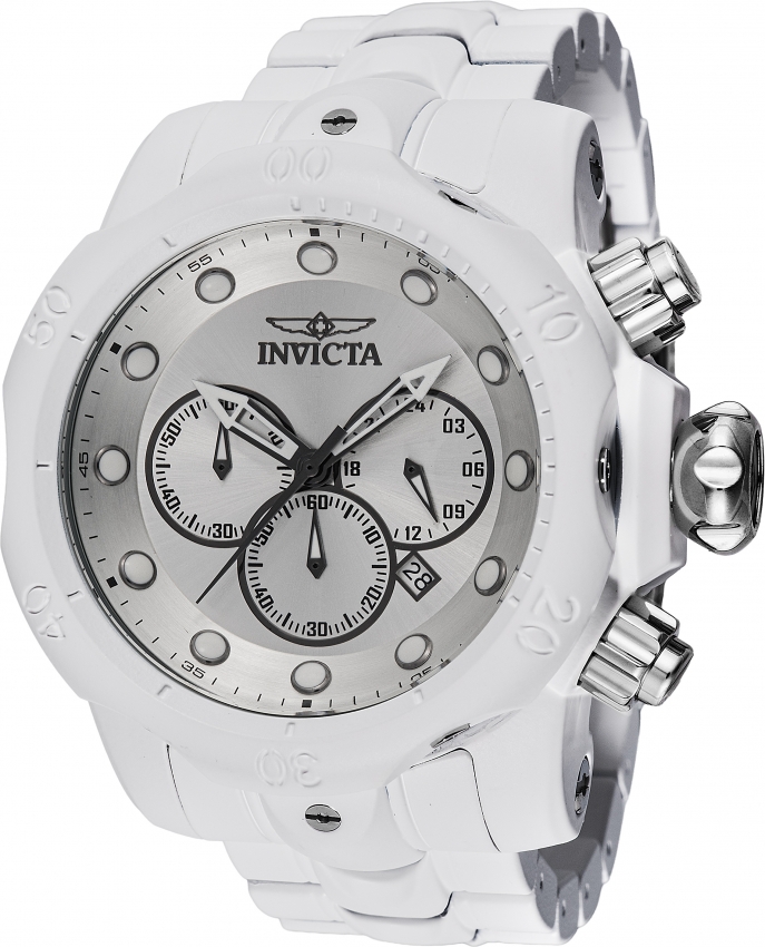 Invicta Venom Phantom Chronograph GMT Quartz Silver Dial Mens Watch 48224 180$