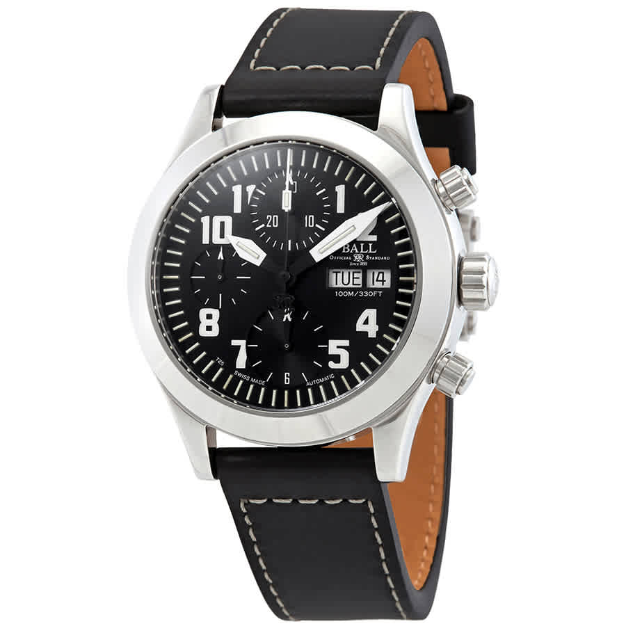 Ball Engineer II Black Dial Automatic Men's Leather Watch CM1020CL2J