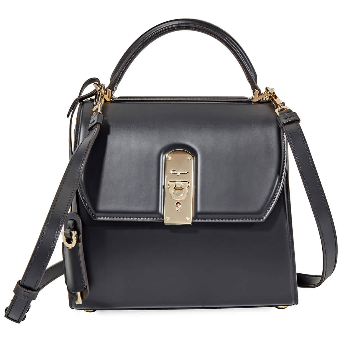 Ferragamo Ladies Black Boxyz Leather Shoulder Bag 21H645 716090 | eBay