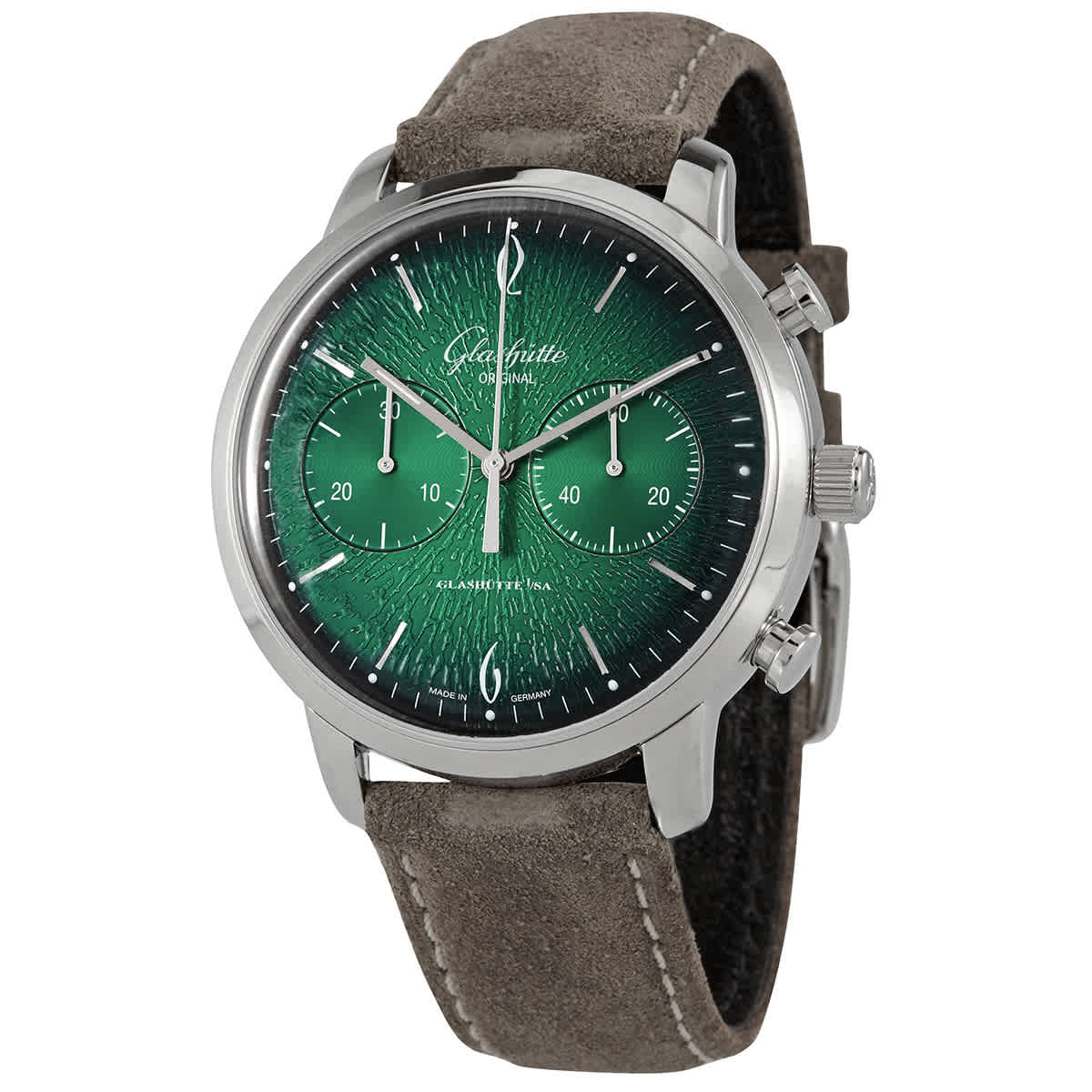Glashutte Sixties Chronograph Automatic Green Dial Mens Watch 1-39-34-05-22-04 7645$