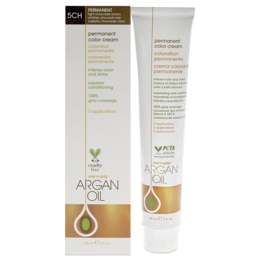 One n Only Argan Oil Permanent Color Cream 3 oz 5CH Light Chocolate Brown Hair Care 840061000560
