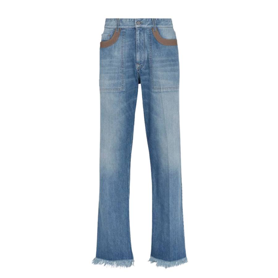 Fendi Men'sFrayed Hem Denim Jeans, Waist Size 29