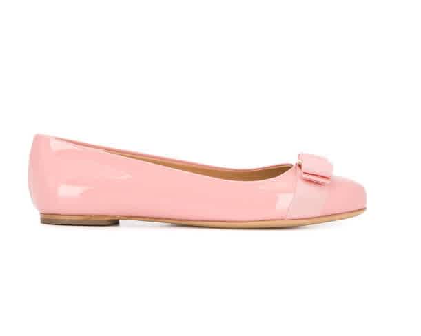 ferragamo pink flats