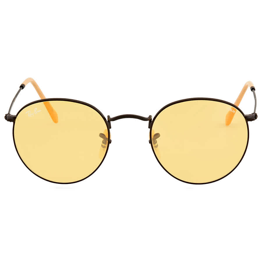 Ray Ban Round Yellow Photochromic Sunglasses RB3447 90664A 50 eBay