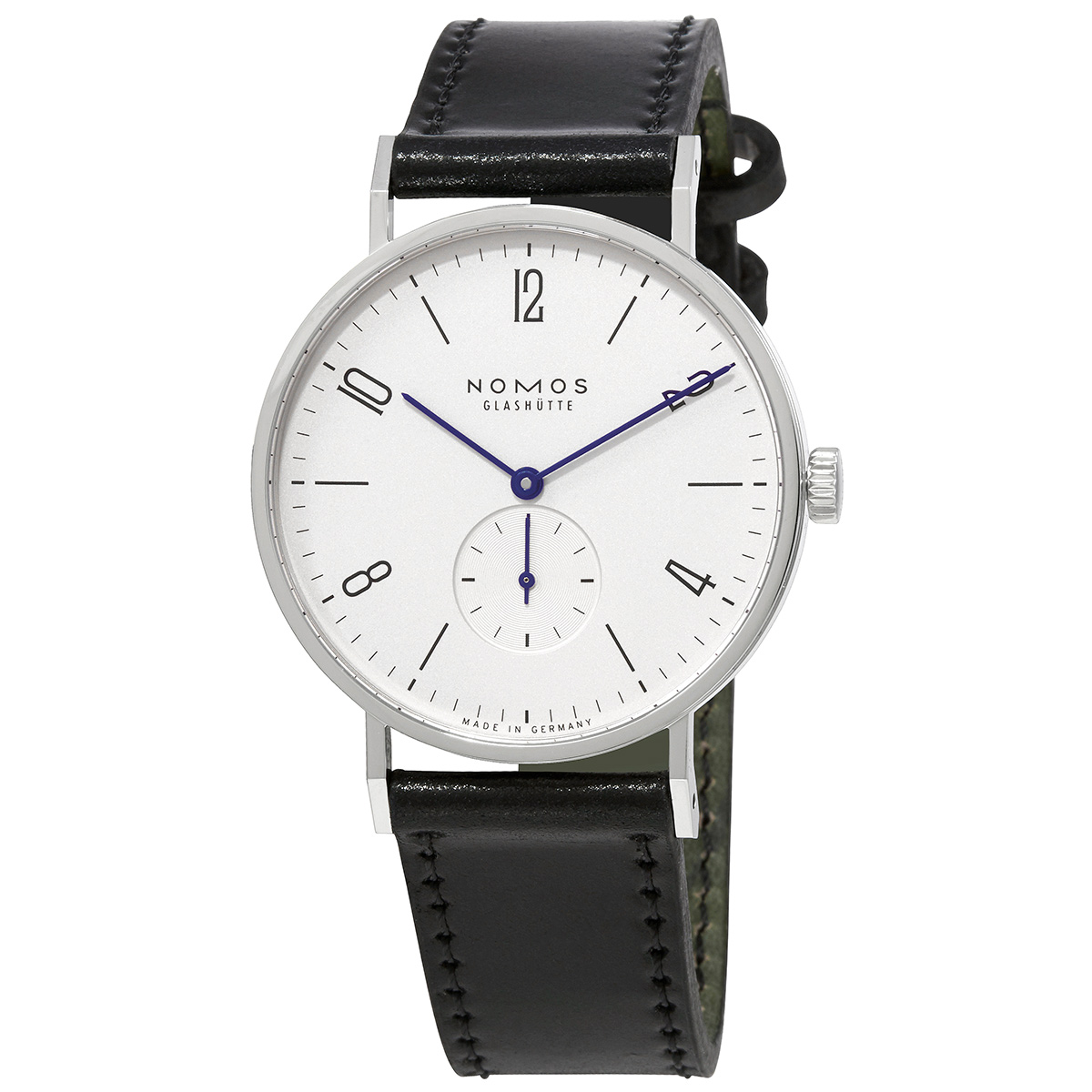 Pre-owned Nomos Tangente 38 Galvanized White Silver-plated Dial Mens Watch 164