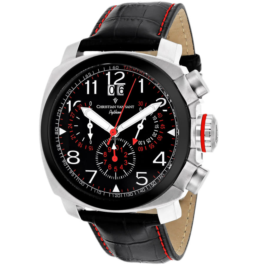 Christian Van Sant Grand Python Chronograph Quartz Black Dial Mens Watch CV3AU1 383$