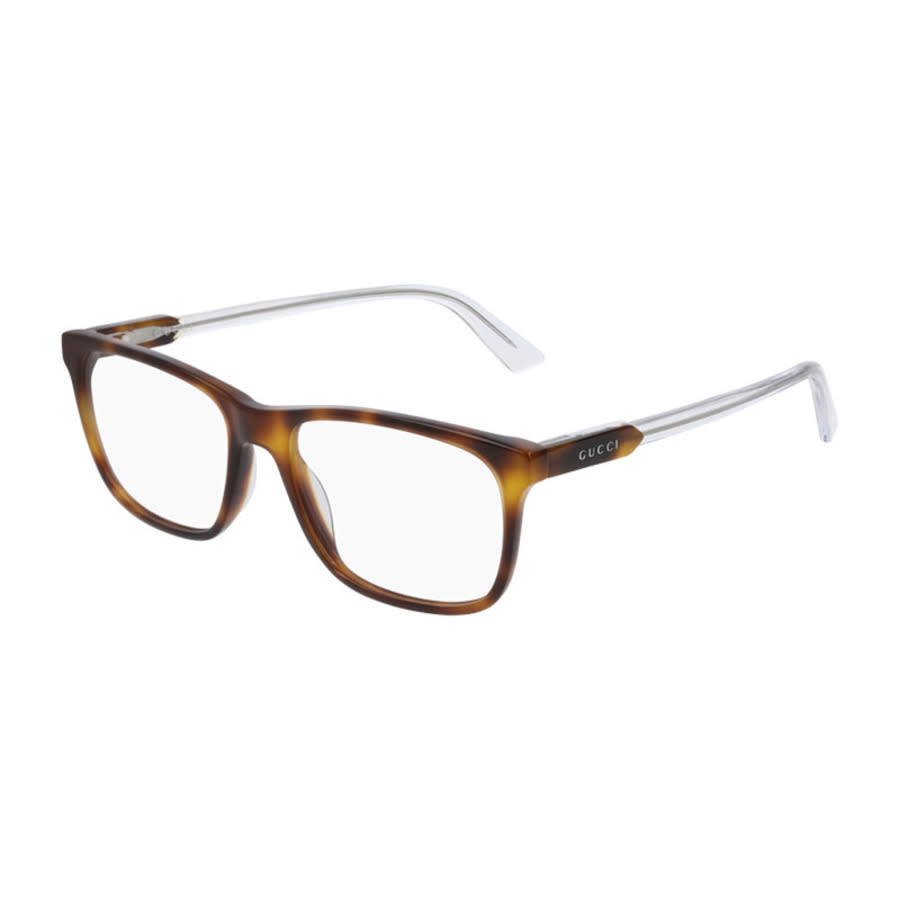 Gucci GG0490O003 Acetate Rectangle Frame Eyeglasses — Havana