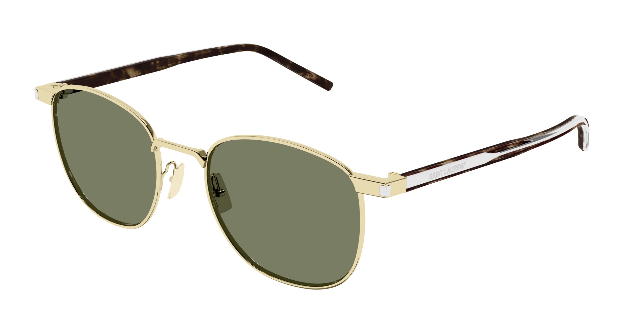 Saint Laurent Green Round Unisex Sunglasses SL 747 003 51