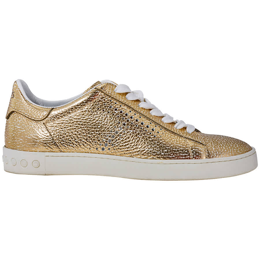 sneakers with gold trim